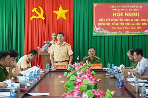 Phòng CSGT công an tỉnh Bình Dương phối hợp đảm bảo ATGT trên địa bàn thành phố Dĩ An