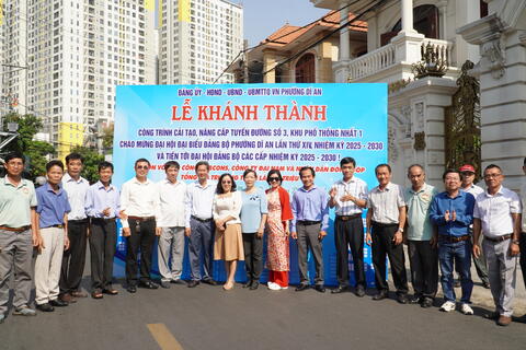 Phường Dĩ An khánh thành 02 tuyến đường xã hội hóa