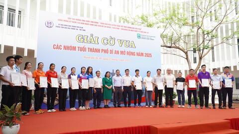 300 vận động viên tham dự Giải cờ vua các nhóm tuổi TP Dĩ An mở rộng 2025